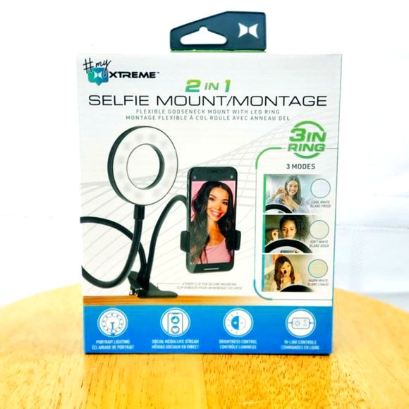 Selfie Mount LED Ring Light - Picture 1 of 3